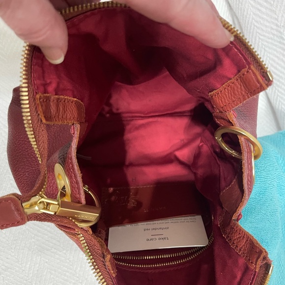 Hammitt Bryant Zinfandel Red Crossbody Bag with Multicolor Strap - Picture 5 of 8